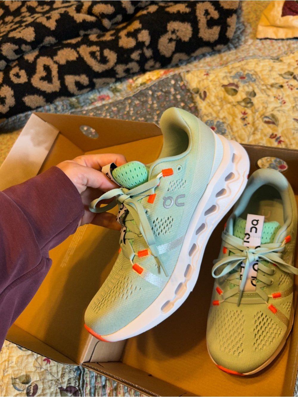 On Running Cloudsurfer Mint Green Running Sneakers